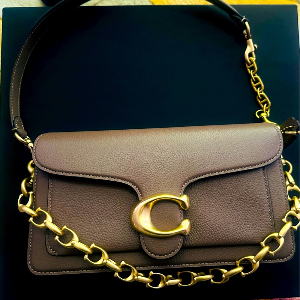 Coach Dark Stone Tabby Shoulder Bag